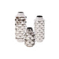 Hammered Metallic Silver Small Vase
