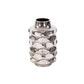 Hammered Metallic Silver Small Vase
