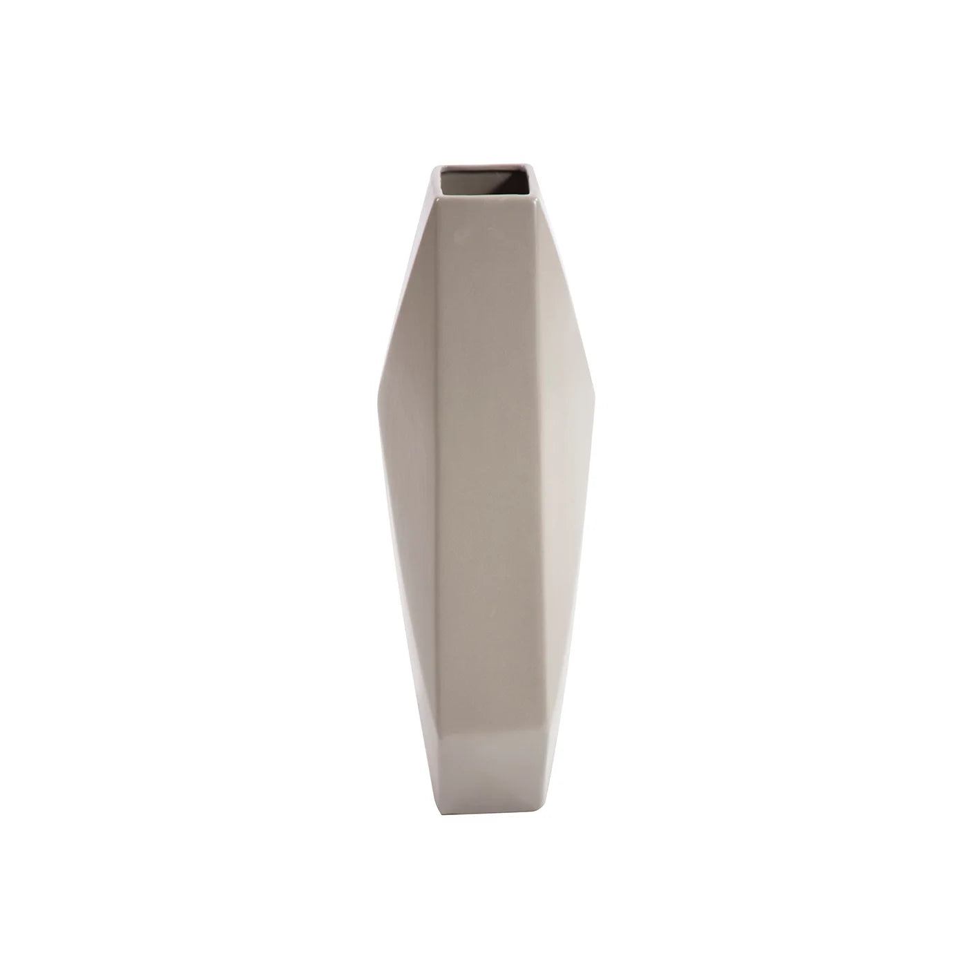 Geo Matte Stone Ceramic Vase - Medium