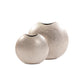 Frosted Silver Metal Vase - Small