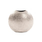 Frosted Silver Metal Vase - Small