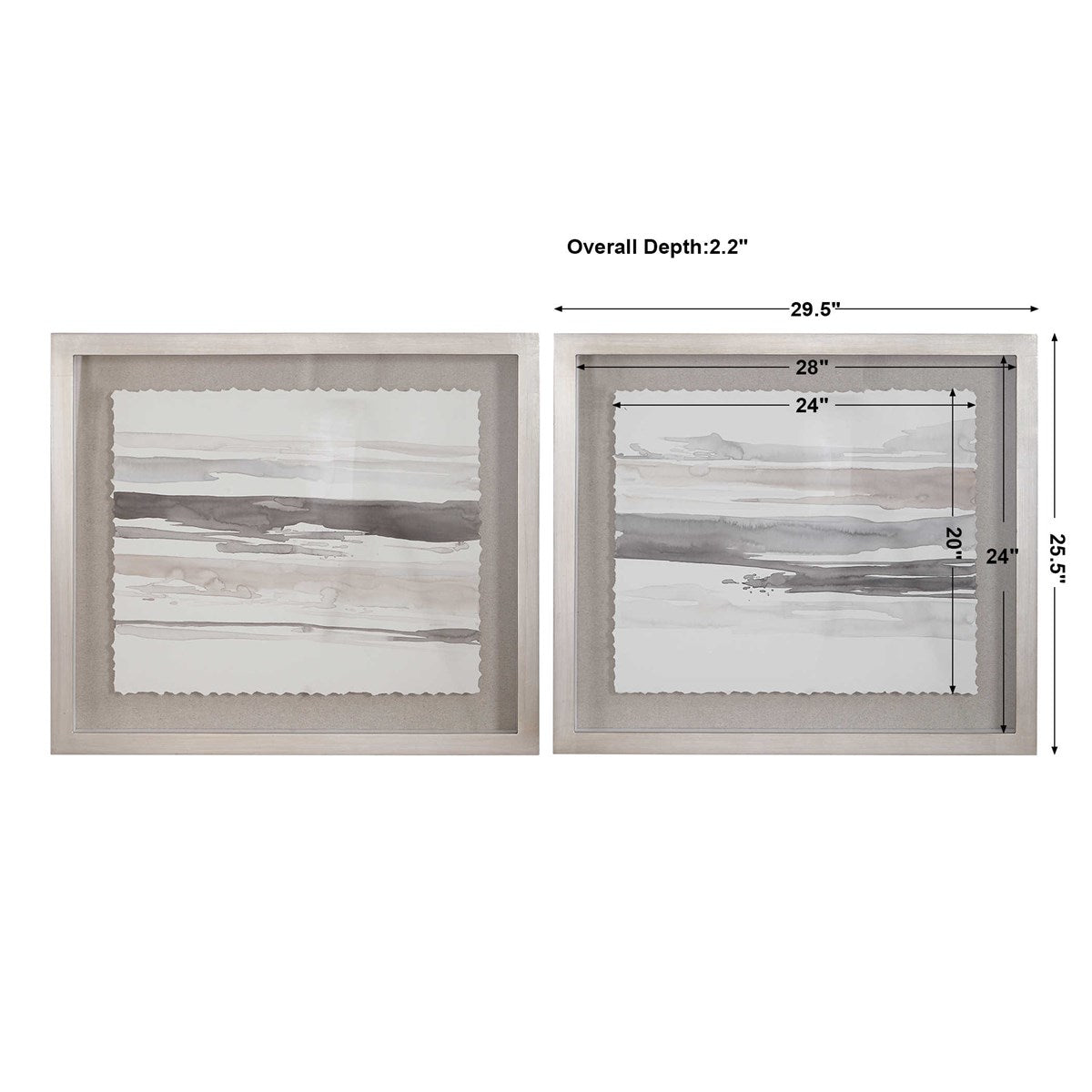 Neutral Landscape Framed Prints S/2