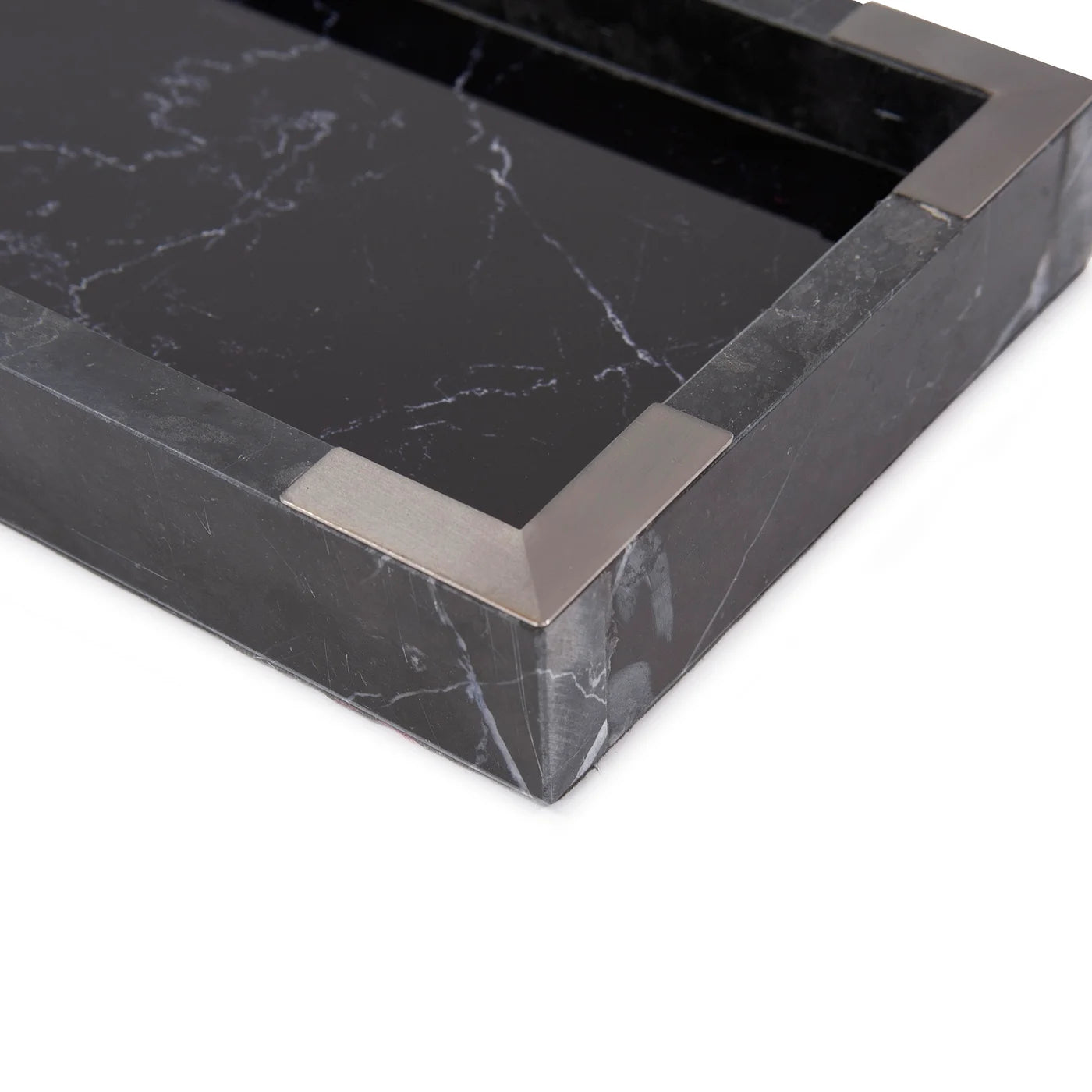 Black Mirrored Marble Tray