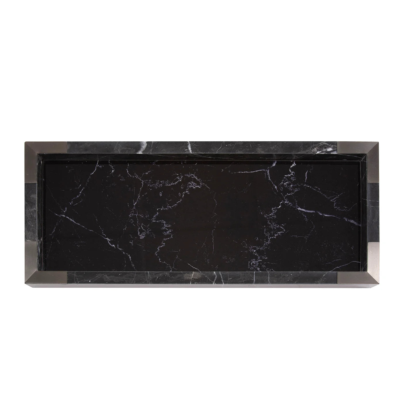 Black Mirrored Marble Tray