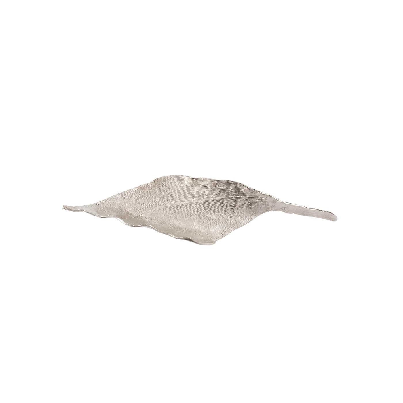 Elongated Aluminum Abstract Leaf Tray - Large