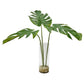 Glass Vase With Ibero Split Leaf Palm