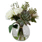 Glass Vase With Belmonte Floral Bouqet