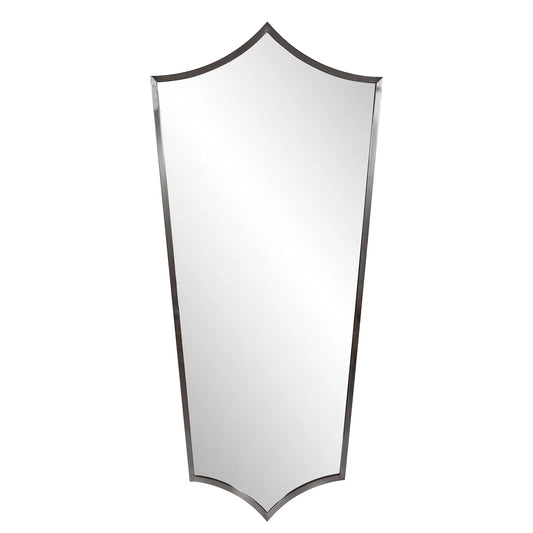 Antioch Brushed Titanium Shield Mirror